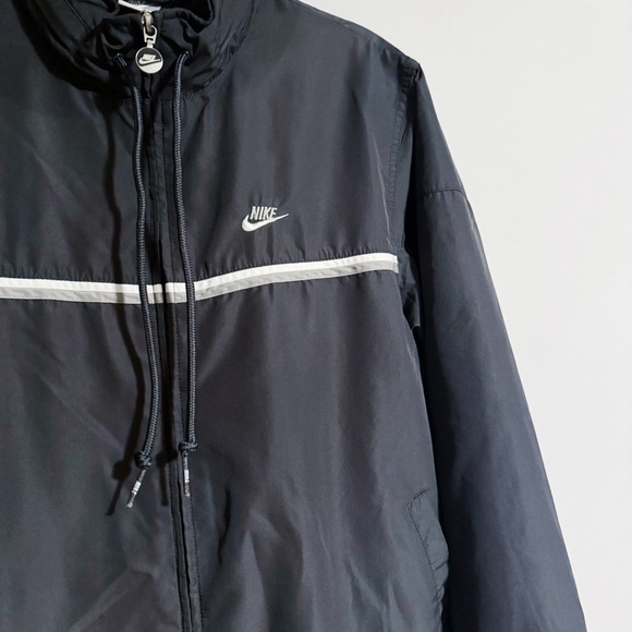 Nike - Dark Grey Zip Up Jacket with Packable Hood - Picture 2 of 5